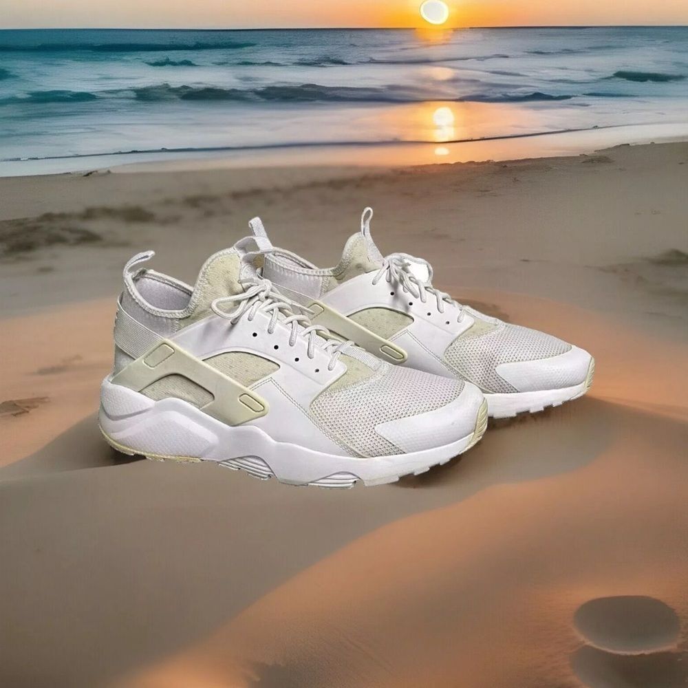 Nike Air Huarache Run Ultra 819685-101 Men's White Sneakers Size 12M